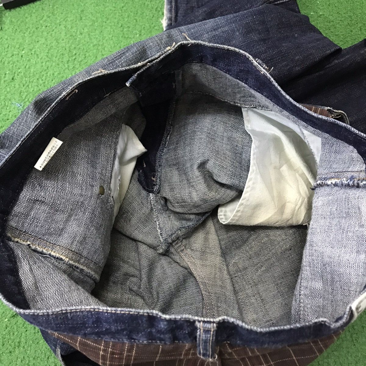 Japanese Brand Japanese Brand HIGHBROW Denim Paneled Jeans Size US 35 - 18 Thumbnail