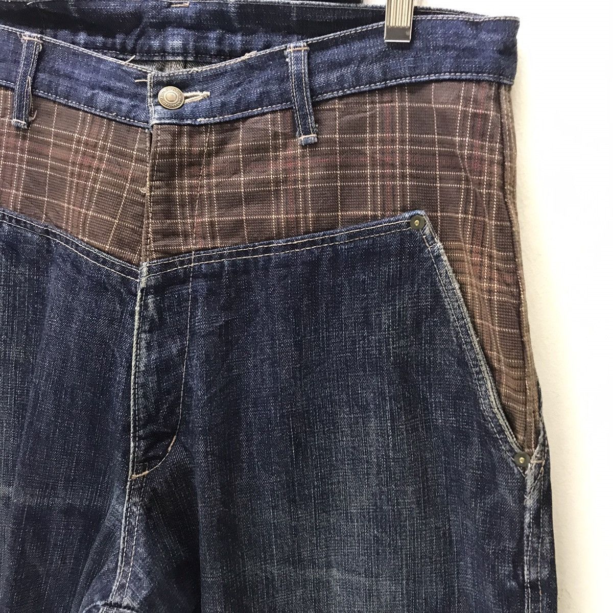Japanese Brand Japanese Brand HIGHBROW Denim Paneled Jeans Size US 35 - 5 Thumbnail