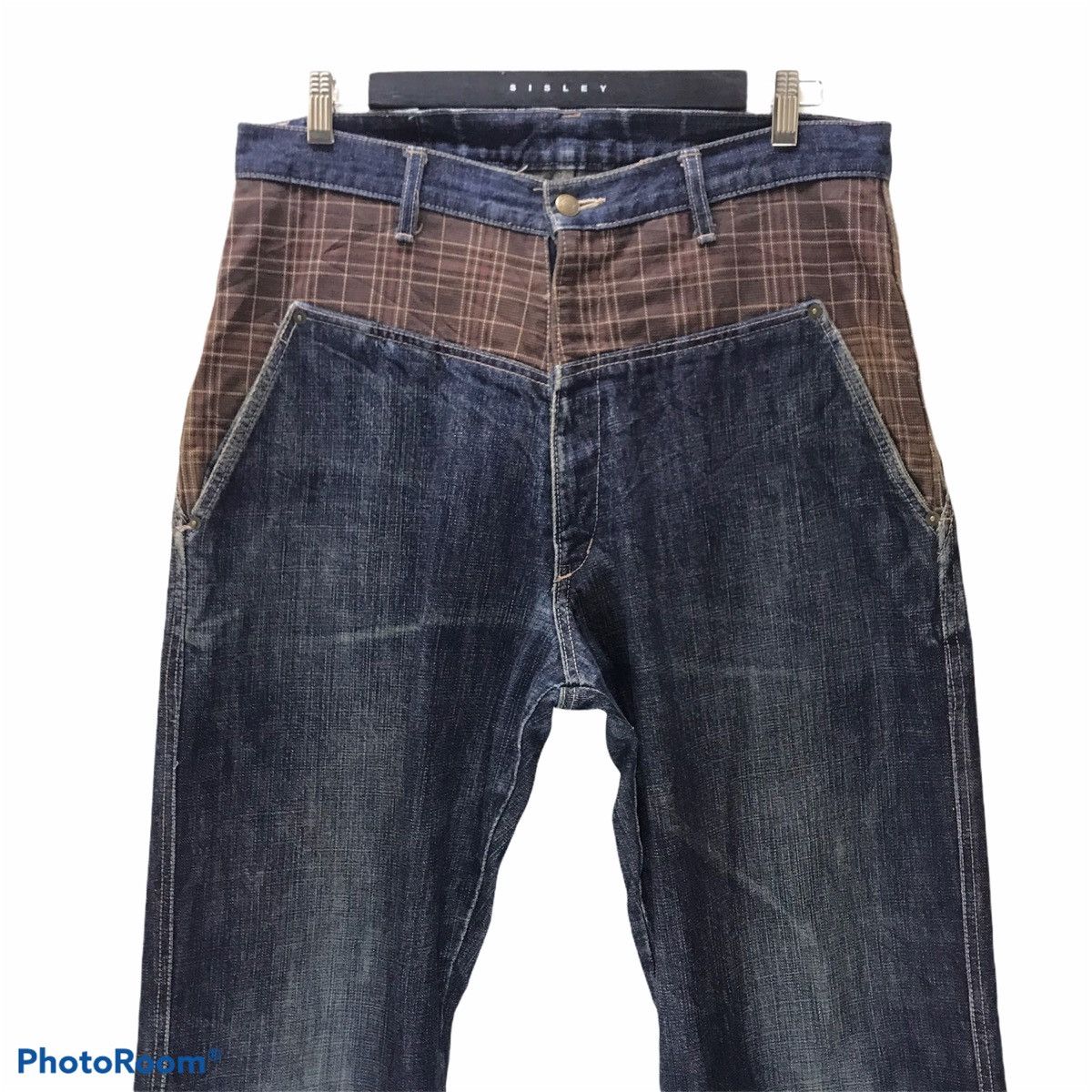 Japanese Brand Japanese Brand HIGHBROW Denim Paneled Jeans Size US 35 - 3 Thumbnail