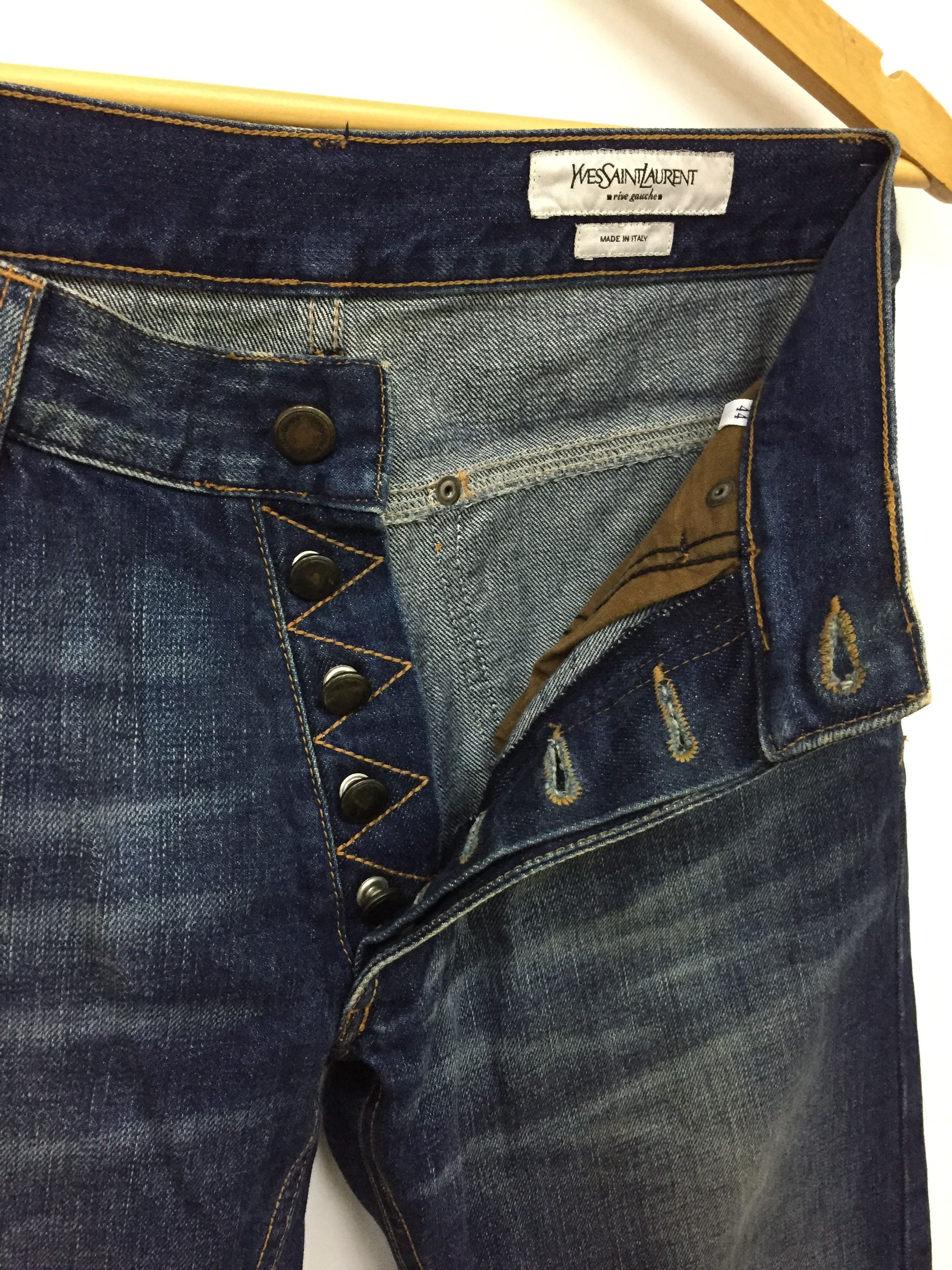 Saint Laurent Paris YSL by Tom Ford paris Indigo raw denime Size US 30 / EU 46 - 5 Thumbnail
