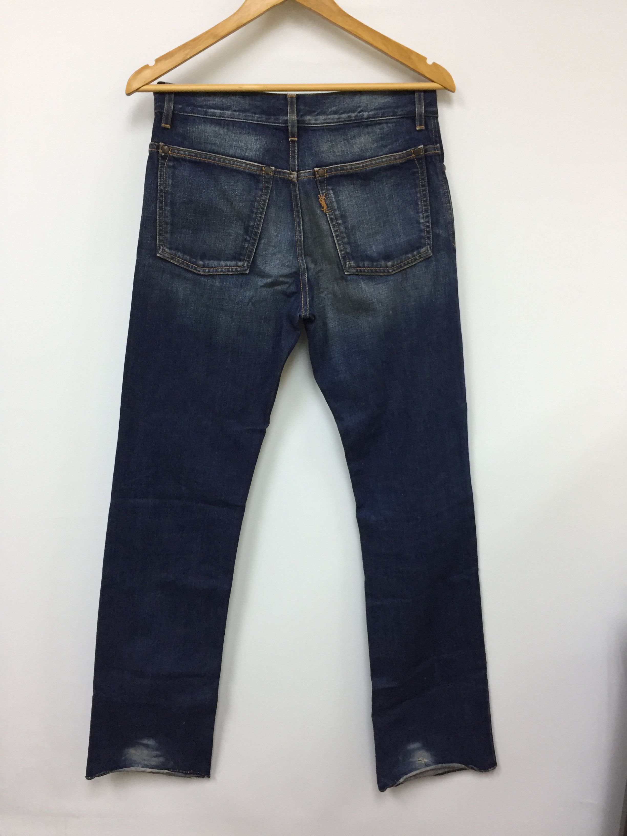 Saint Laurent Paris YSL by Tom Ford paris Indigo raw denime Size US 30 / EU 46 - 6 Thumbnail
