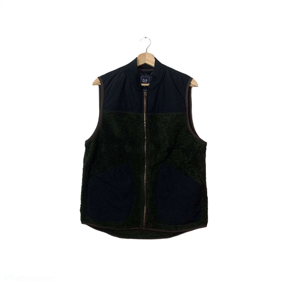 Gap × Vintage Vintage Gap Streetwear Sherpa Fleece Zip Ups Vest Sleeveless Size US M / EU 48-50 / 2 - 1 Thumbnail