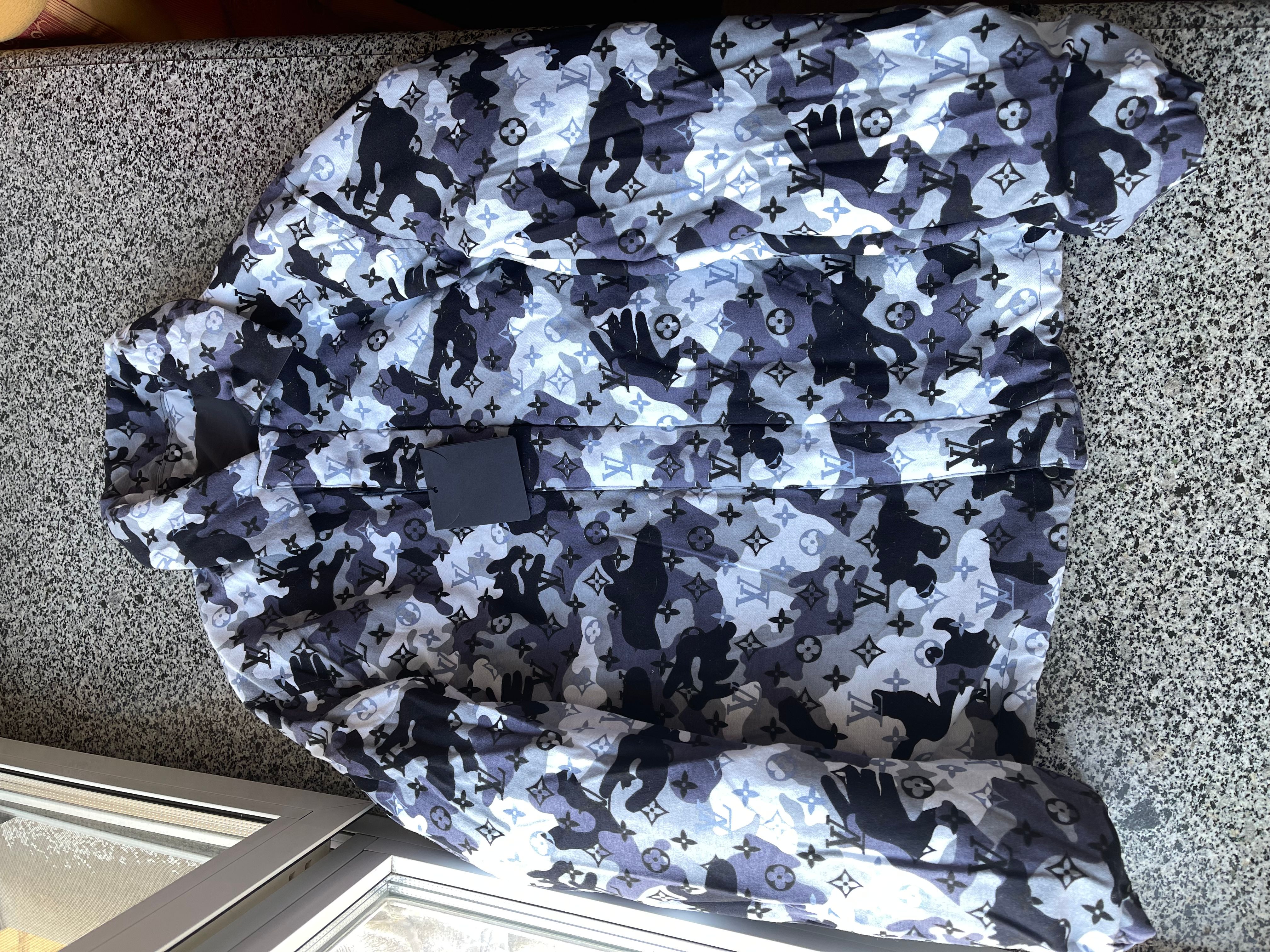 Louis Vuitton Monogram Camouflage Reversible Jacket, Virgil Abloh, Size 46