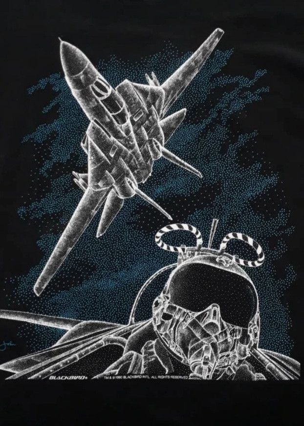 Vintage Vintage 90s BLACKBIRD - TOMCAT - Size US XL / EU 56 / 4 - 4 Thumbnail