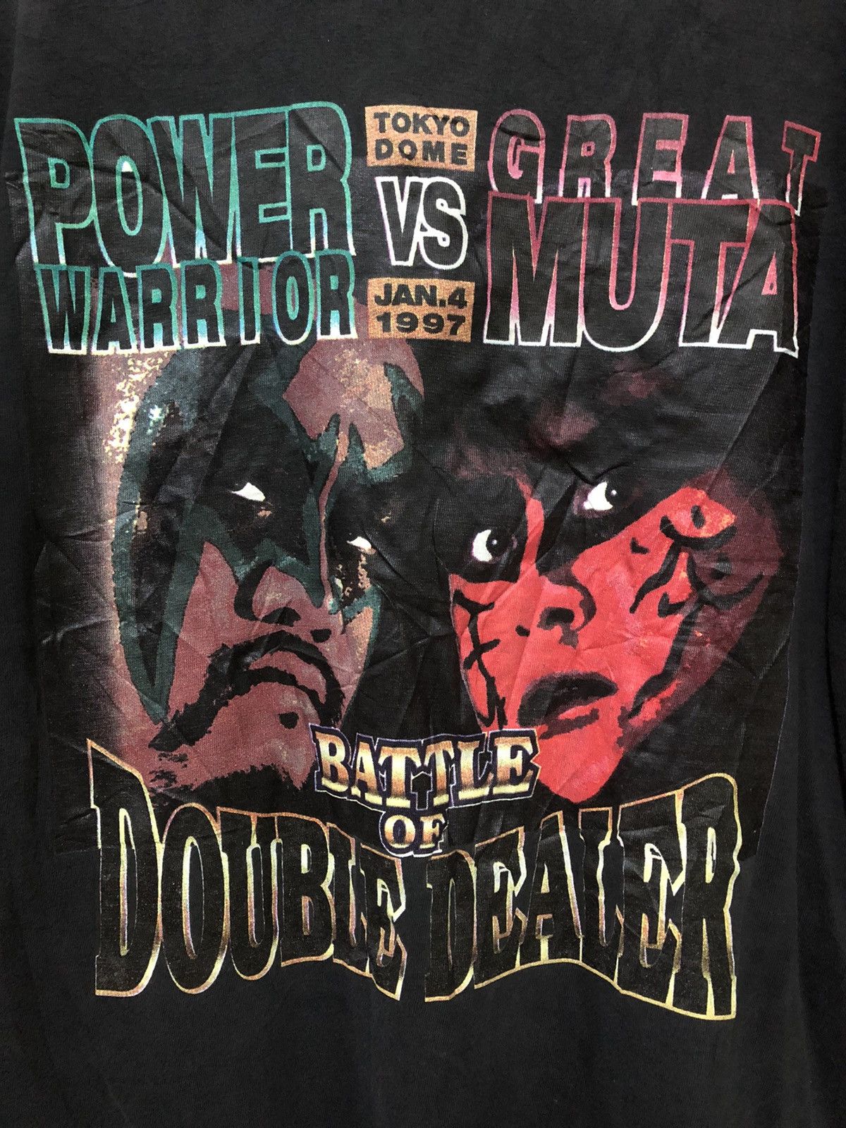 Japanese Brand × Vintage × WCW/nWo Vintage 90s Battle of Double Dealer Great Muta 1997 Tee Size US L / EU 52-54 / 3 - 2 Thumbnail