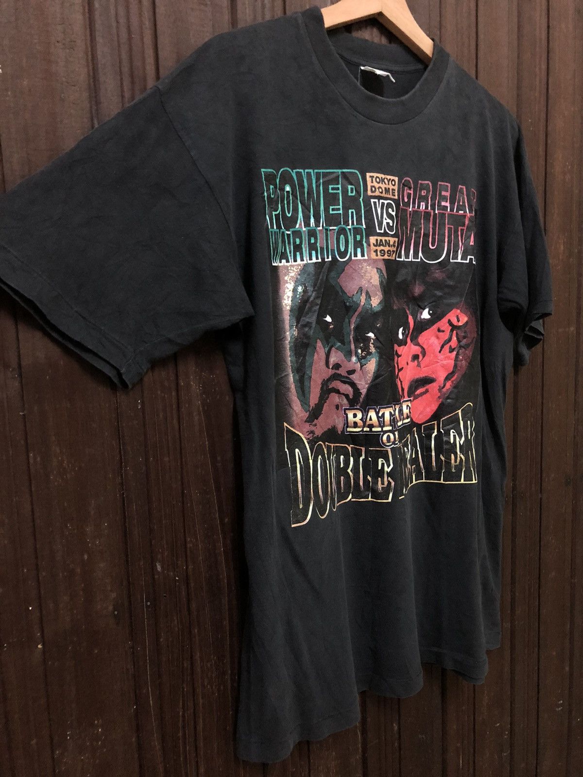 Japanese Brand × Vintage × WCW/nWo Vintage 90s Battle of Double Dealer Great Muta 1997 Tee Size US L / EU 52-54 / 3 - 4 Thumbnail