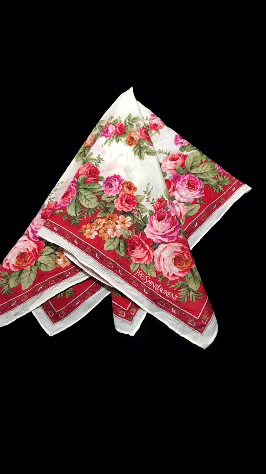 Yves Saint Laurent YvesSaintLaurent Handkerchief Abstrac Motifs Flowers Size ONE SIZE - 2 Thumbnail