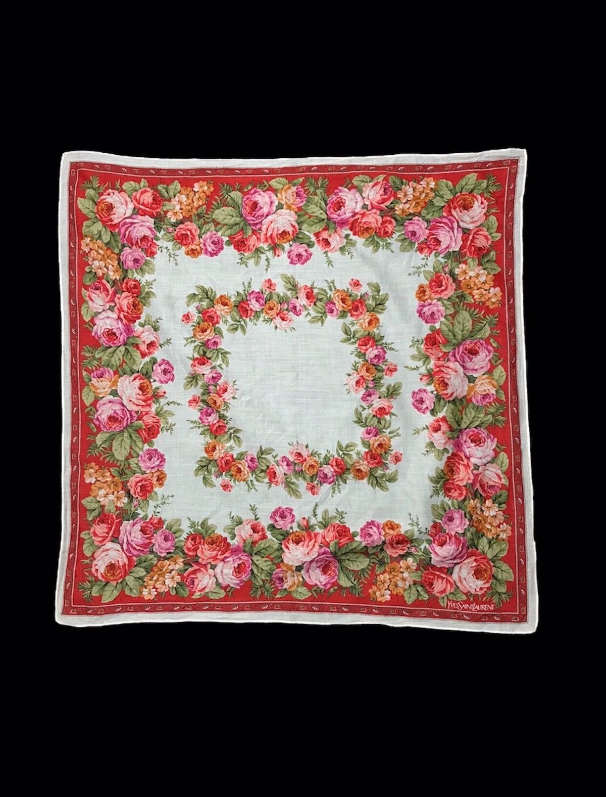 Yves Saint Laurent YvesSaintLaurent Handkerchief Abstrac Motifs Flowers Size ONE SIZE - 3 Thumbnail