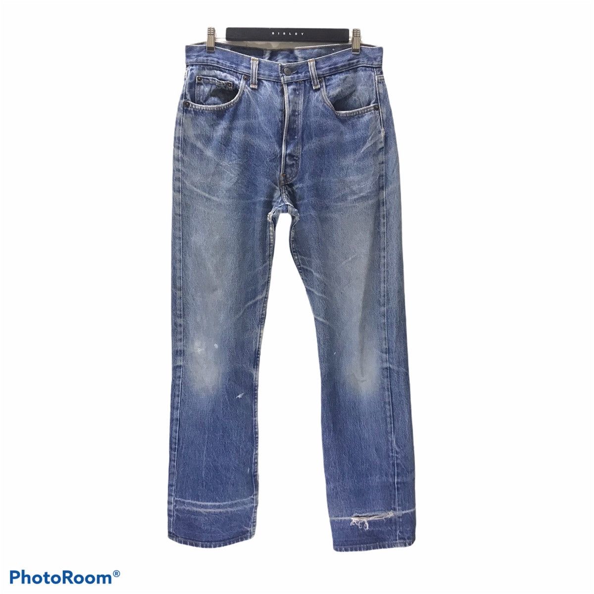 Levi's Vintage 80s Levis 501 Distressed Jeans Size US 33 - 2 Thumbnail