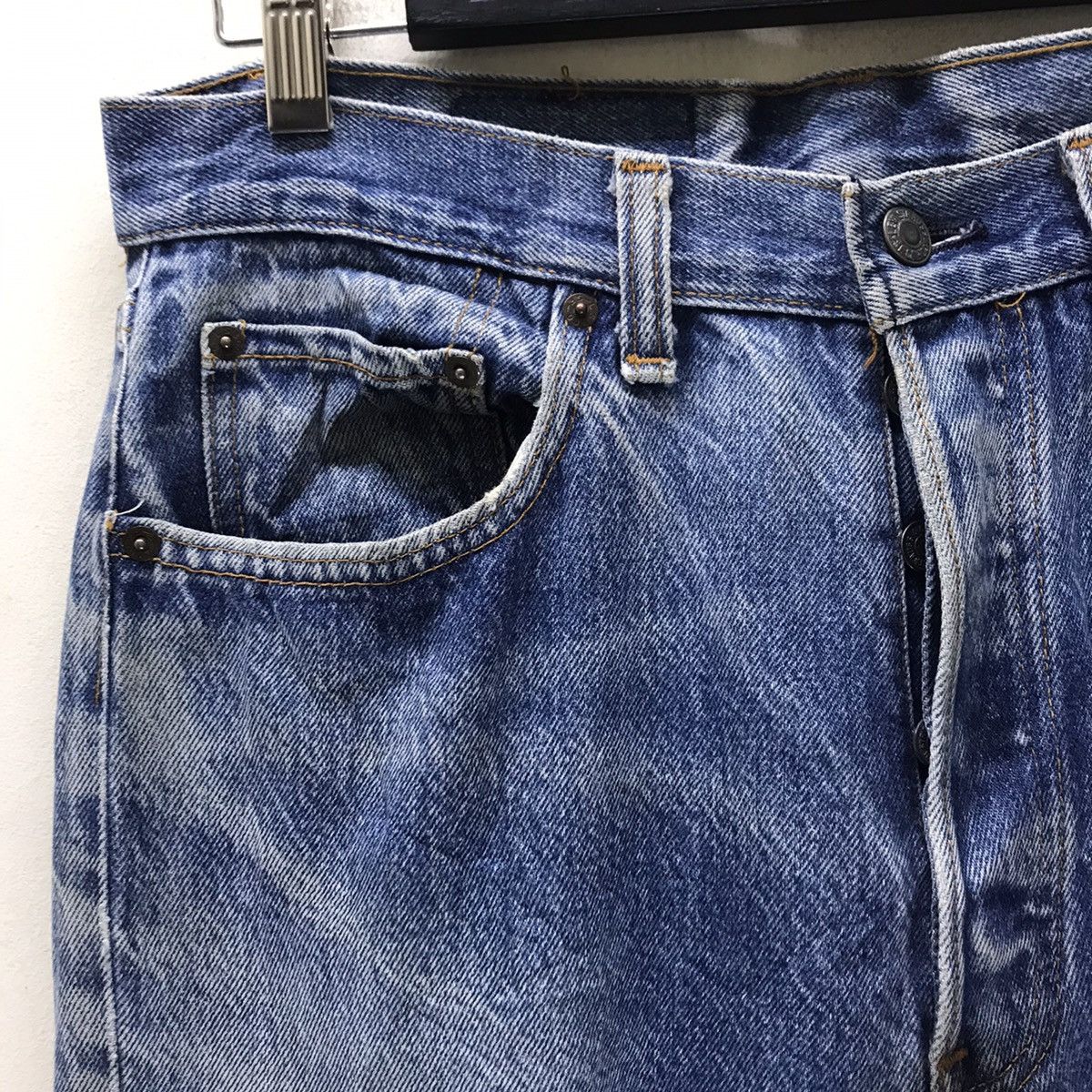 Levi's Vintage 80s Levis 501 Distressed Jeans Size US 33 - 4 Thumbnail