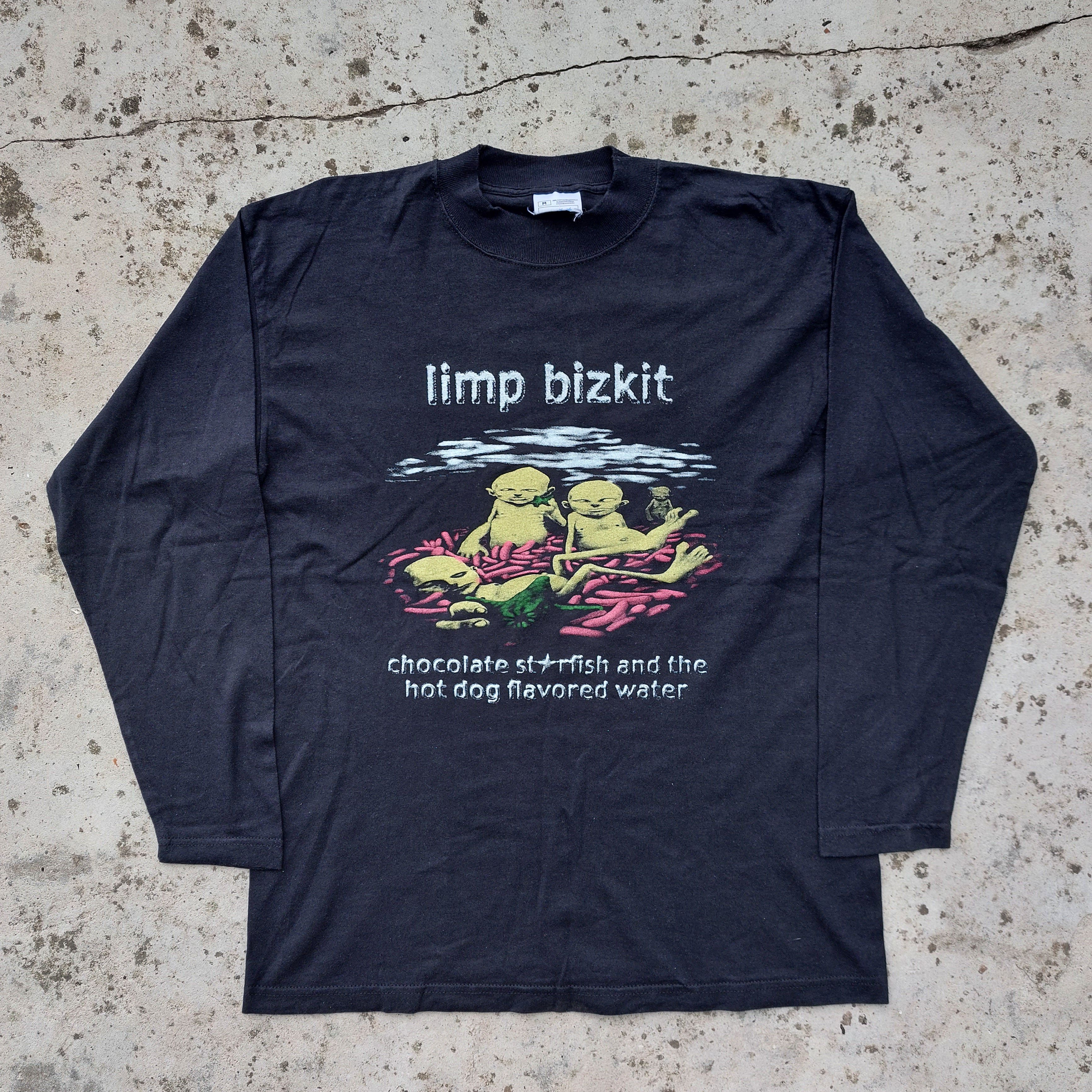 image of Band Tees x Vintage Limp Bizkit Chocolate Starfish 00S Longsleeve in Black, Men's (Size Medium)