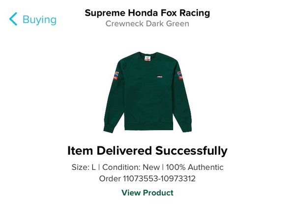 Supreme Supreme Honda Fox Racing Crewneck | Grailed