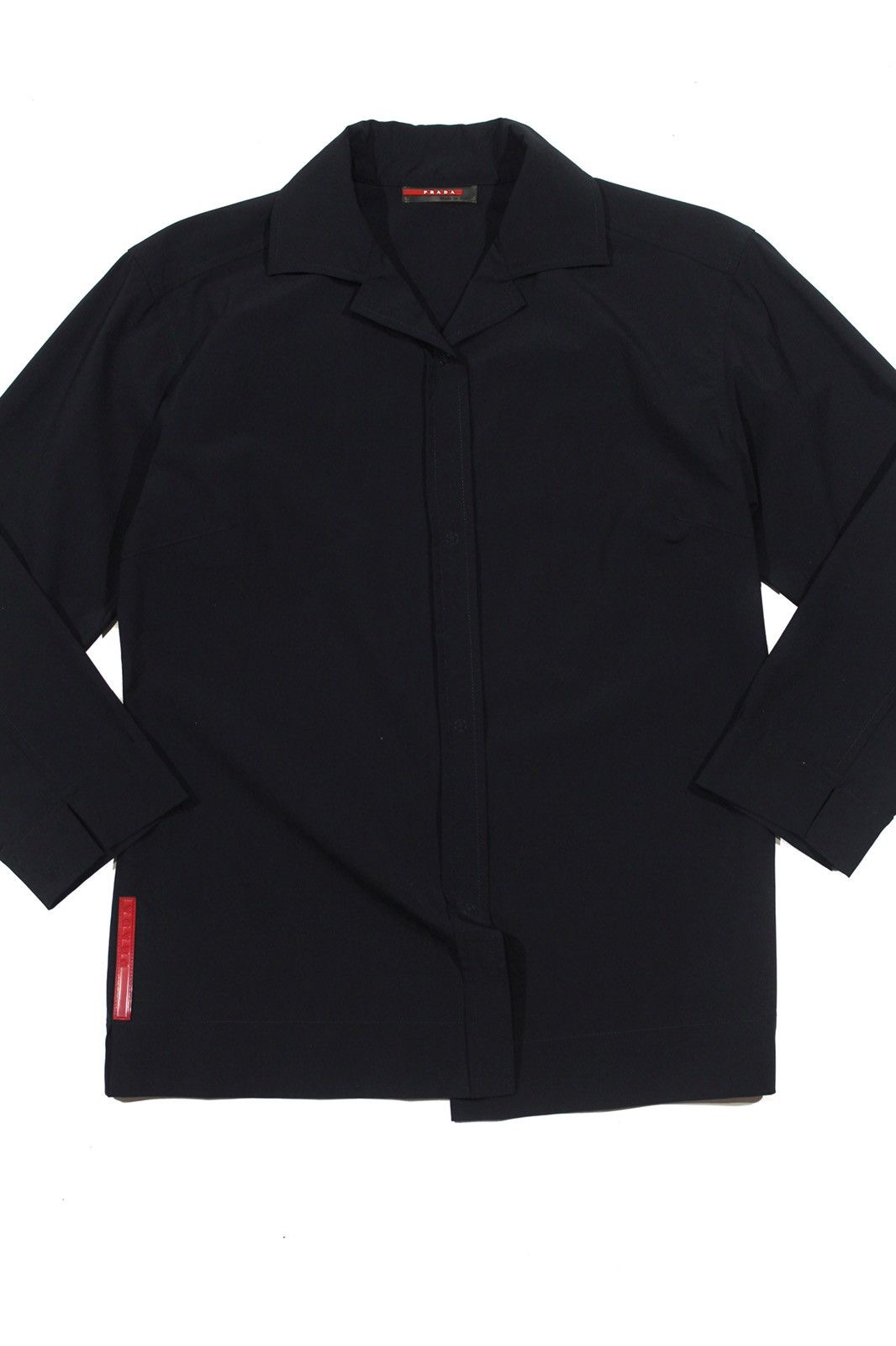 Prada Prada Nylon Black Shirt with Rare Red logo Size M / US 6-8 / IT 42-44 - 1 Thumbnail