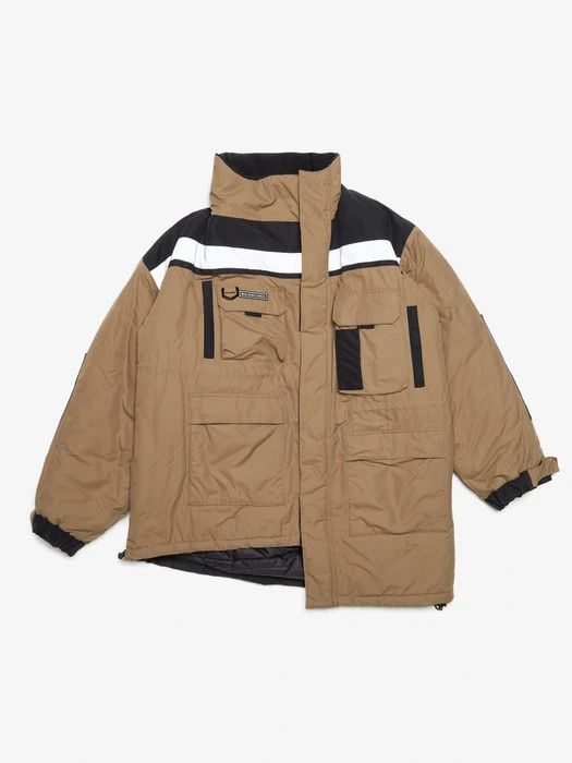 Balenciaga Oversized Beige Colorblock Cargo Parka Size US L / EU 52-54 / 3 - 1 Thumbnail