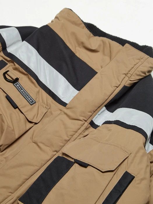 Balenciaga Oversized Beige Colorblock Cargo Parka Size US L / EU 52-54 / 3 - 5 Thumbnail