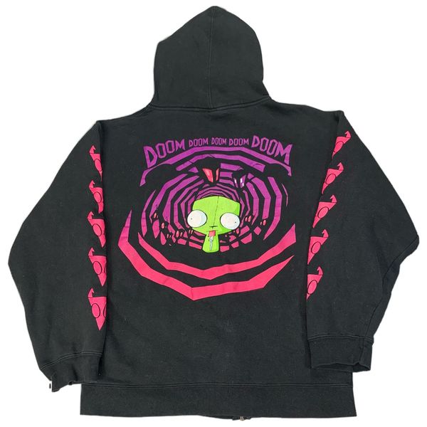 Vintage Vintage 2000s Invader Zim Gir Full Zip Hooded Jacket Grailed