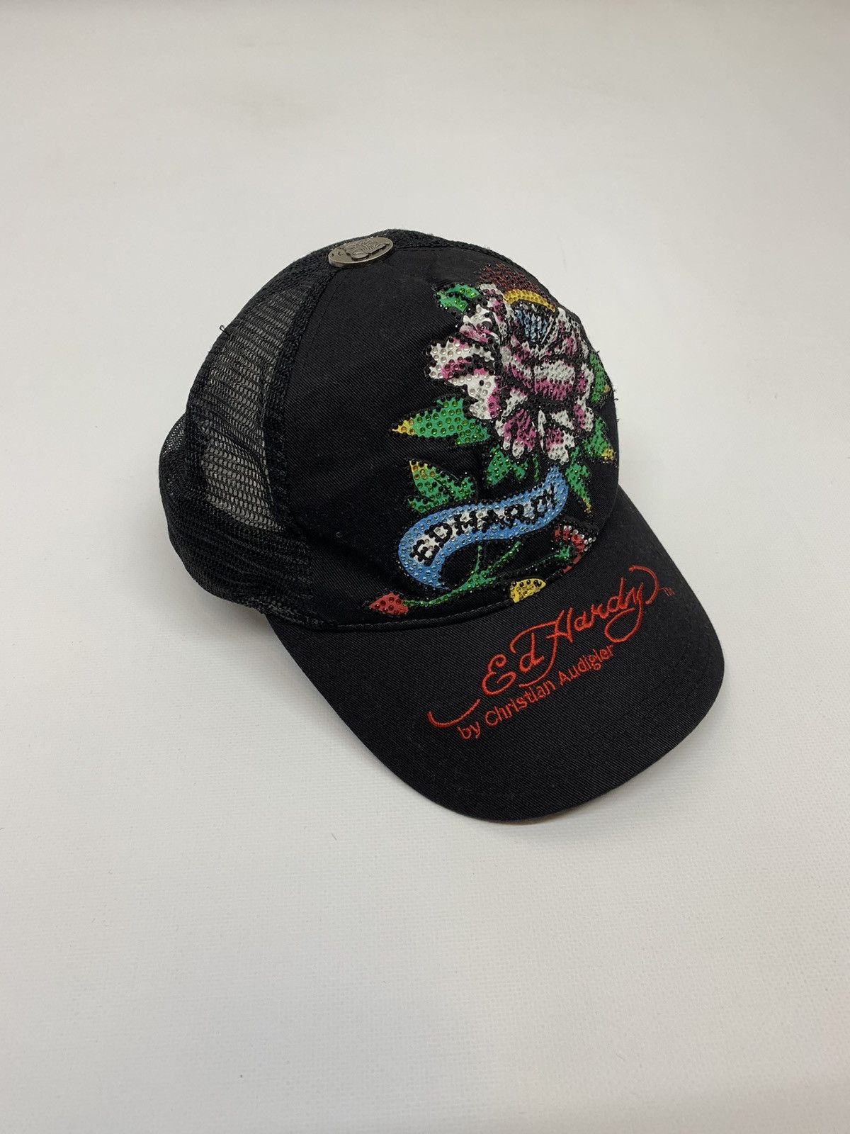 00's Christian Audigier キャップ Ed Hardy Ed Hardy Christian Audigier Rhinestone Trucker Hat – Alex