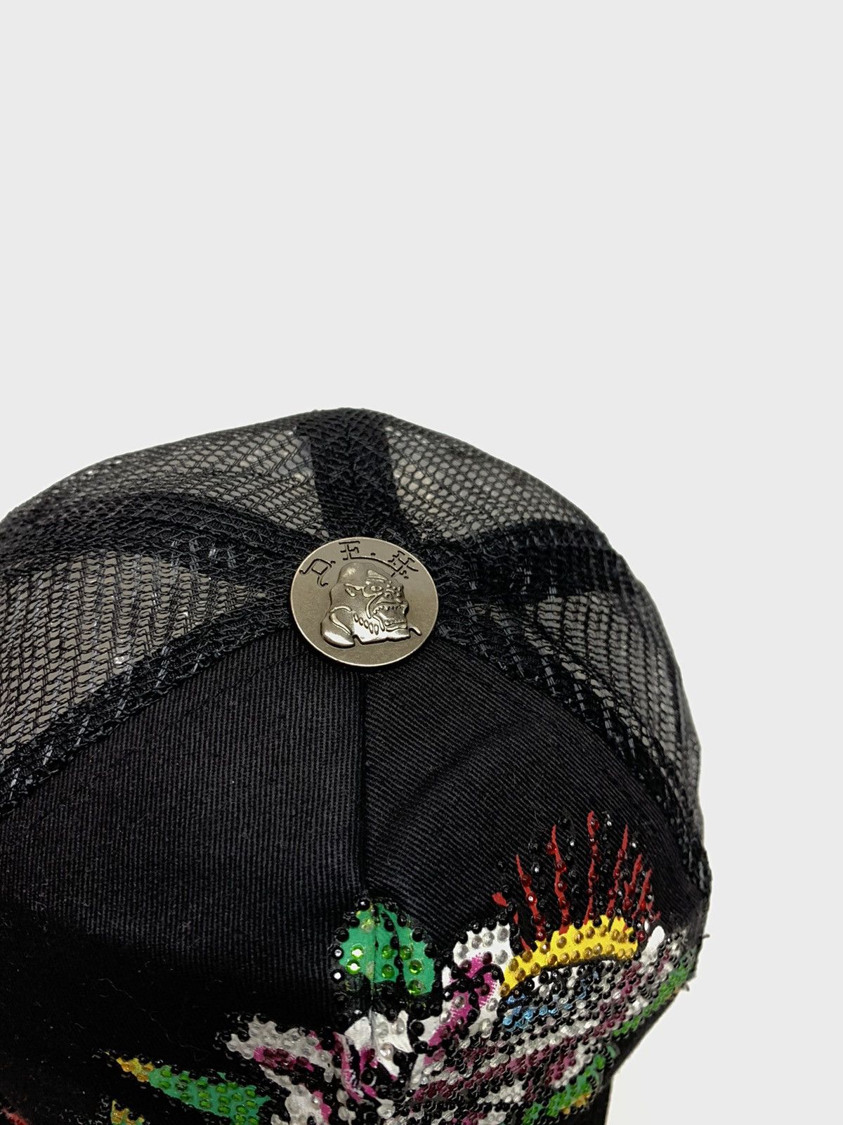 Christian Audigier × Ed Hardy × Vintage Rare Vintage Cap Ed Hardy Christian Audigier Rhinestones 90s Size ONE SIZE - 4 Thumbnail