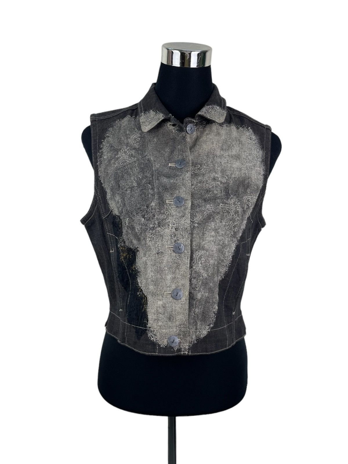 Designer × Japanese Brand Artisanal Destroyed Denim Vest | Made in Japan Heat Size US S / EU 44-46 / 1 - 8 Thumbnail