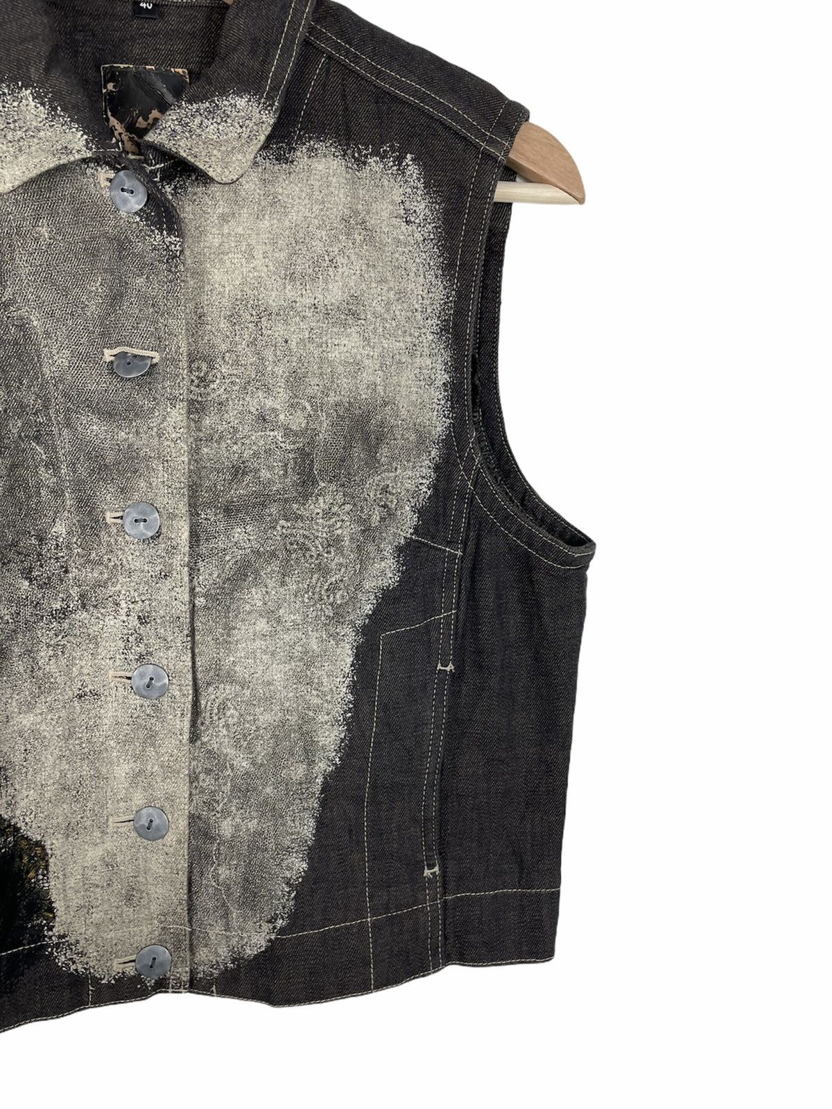 Designer × Japanese Brand Artisanal Destroyed Denim Vest | Made in Japan Heat Size US S / EU 44-46 / 1 - 12 Thumbnail
