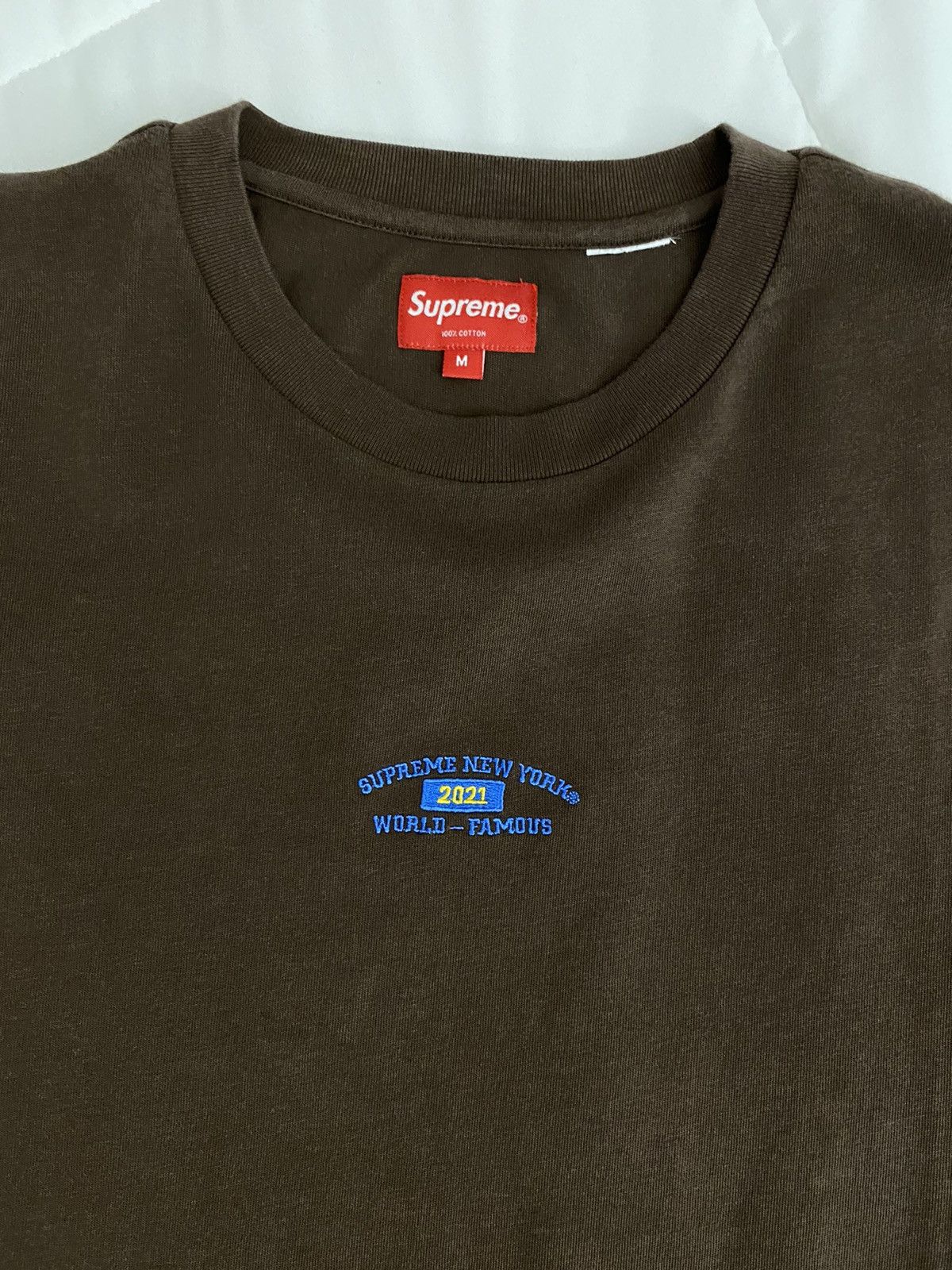 Supreme SUPREME WORLD FAMOUS S/S TOP T-SHIRT S BROWN SS21 | Grailed