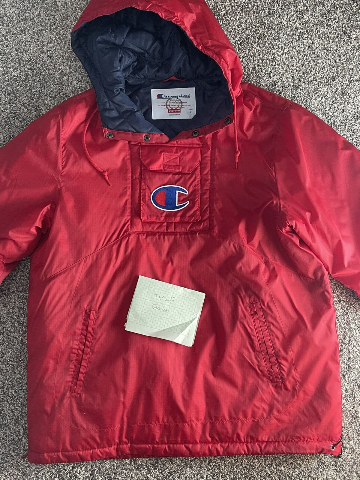 Champion Supreme Supreme X CHAMPION Pullover Parka Grailed