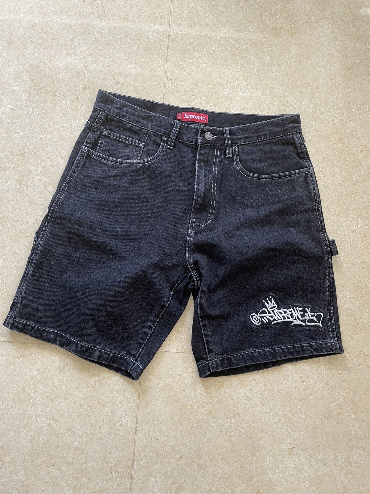 Supreme Supreme hand style denim painter short | Grailed