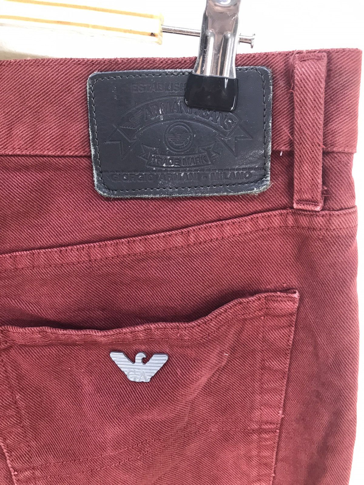 Armani Armani Jeans Giorgio Armani Red Denim Jeans Size US 32 / EU 48 - 7 Thumbnail