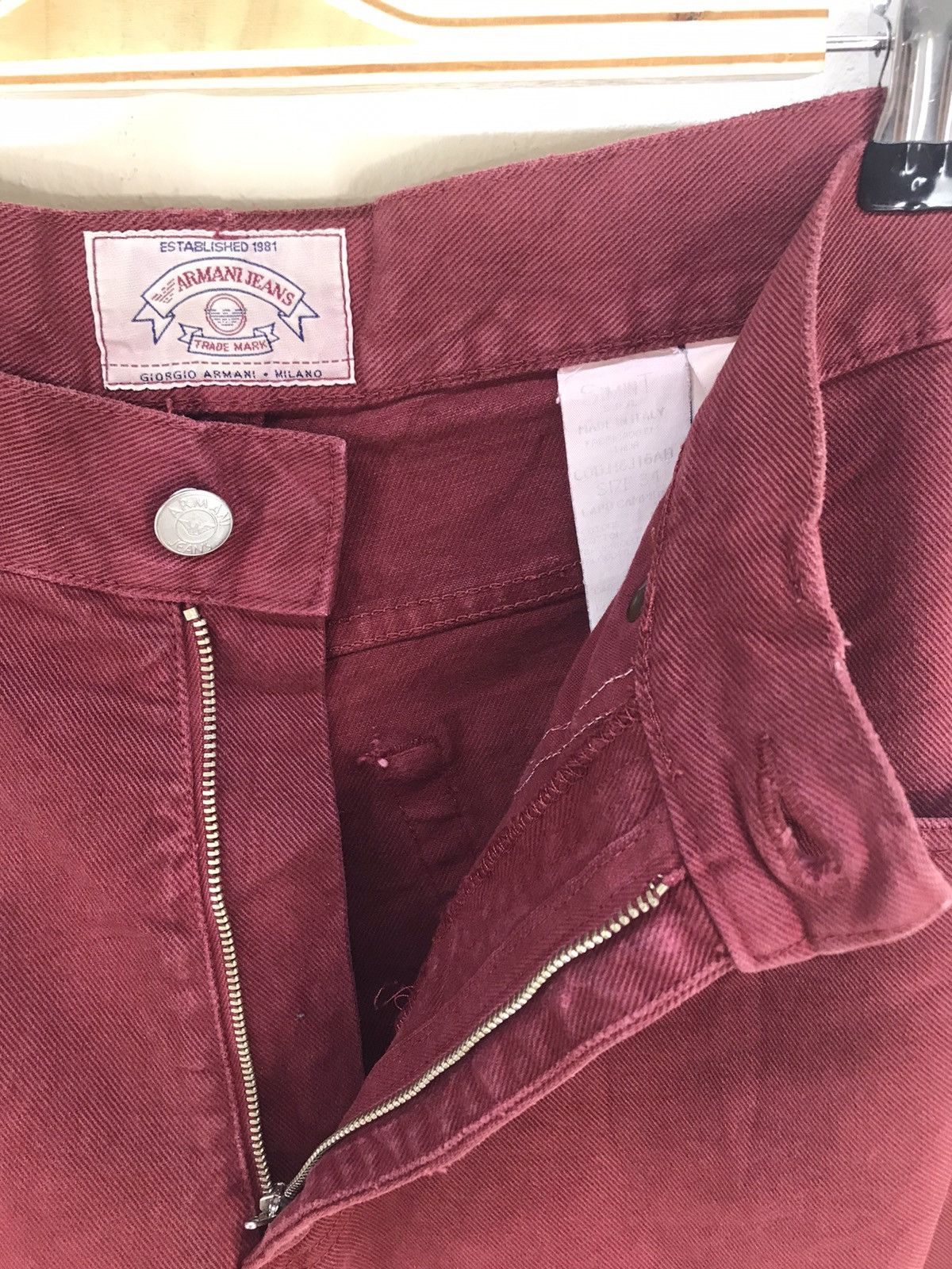 Armani Armani Jeans Giorgio Armani Red Denim Jeans Size US 32 / EU 48 - 8 Thumbnail