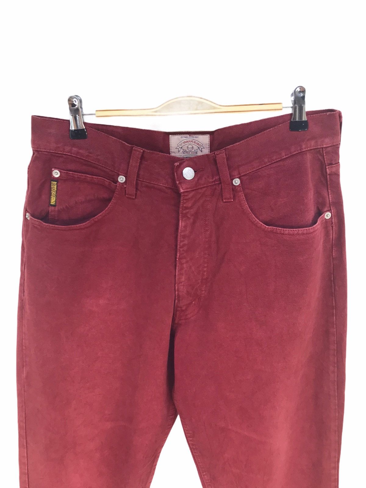 Armani Armani Jeans Giorgio Armani Red Denim Jeans Size US 32 / EU 48 - 2 Thumbnail