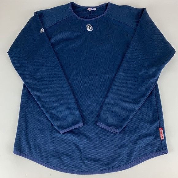 Pull Majestic Therma Base Crew Homme – Bleu, Taille S – Doublé Polaire – Occasion