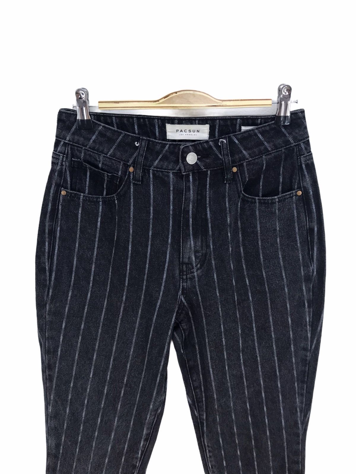Pacsun Pacsun Los Angeles Striped Denim Jeans Size US 26 / EU 42 - 2 Thumbnail