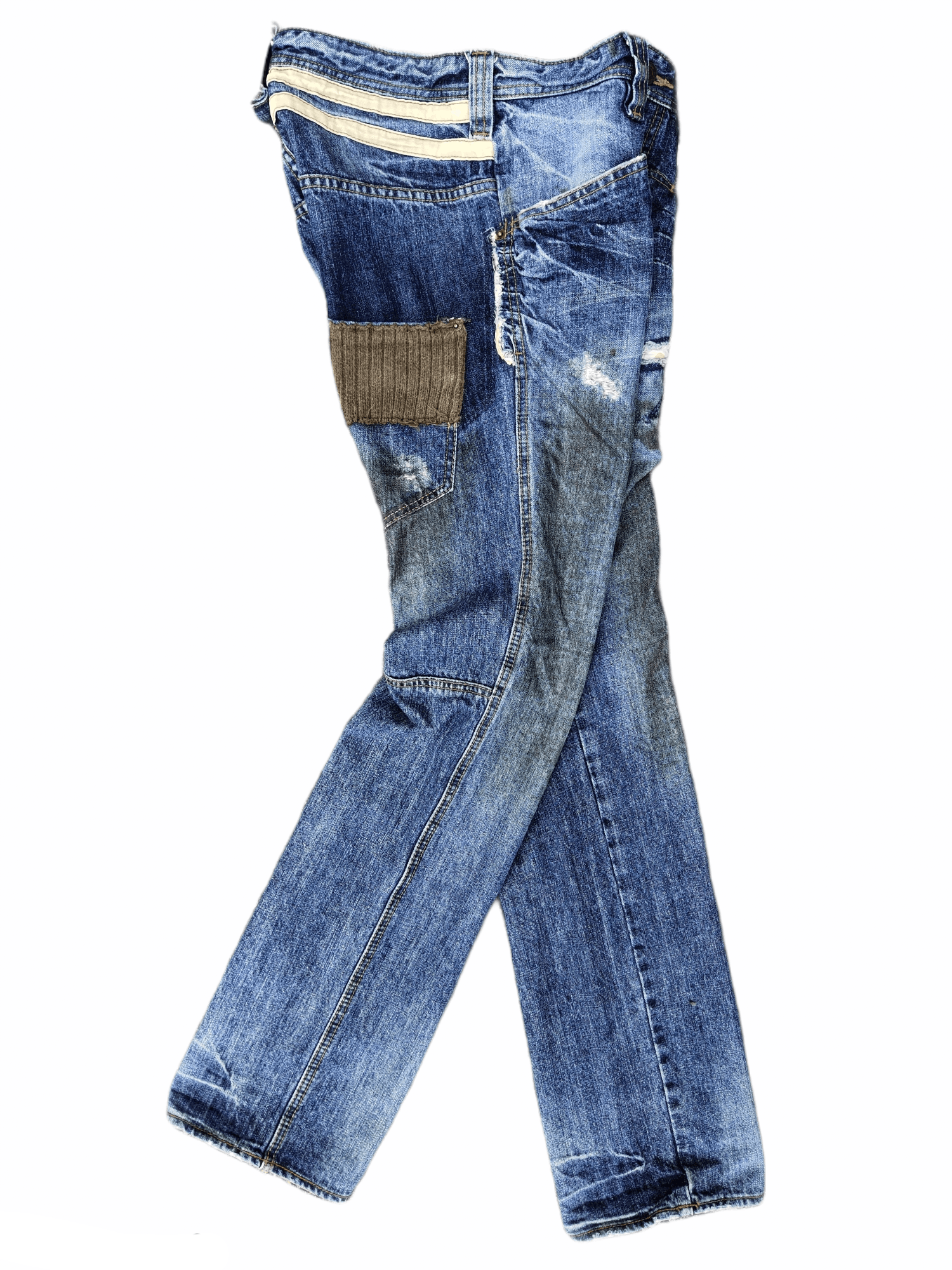 Vintage PPFM Japanese brand distressed denim trousers jeans