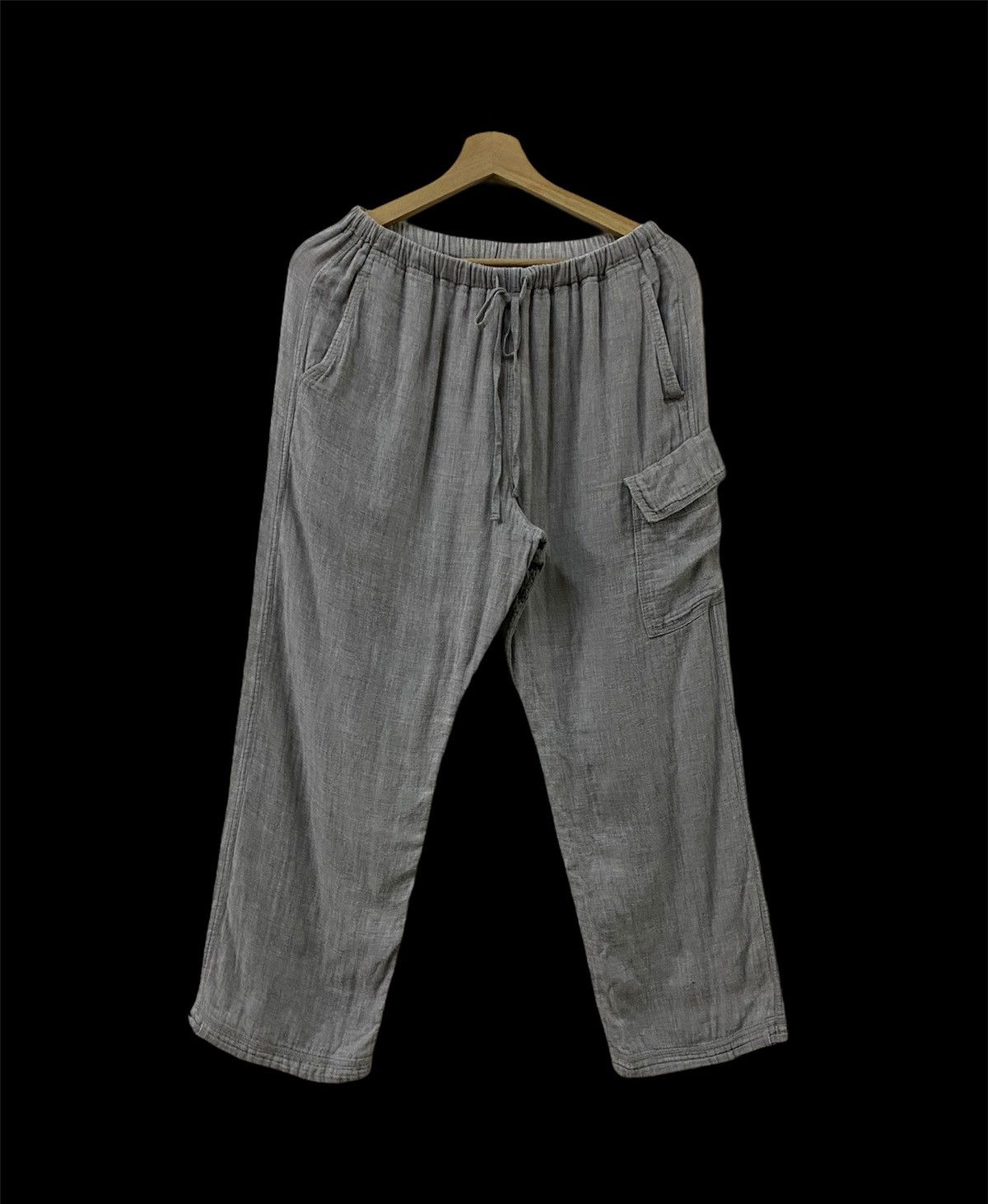 Yohji Yamamoto Vtg Yohji Yamamoto Cotton Drawstring Style Gabardine Pants Size US 30 / EU 46 - 1 Thumbnail