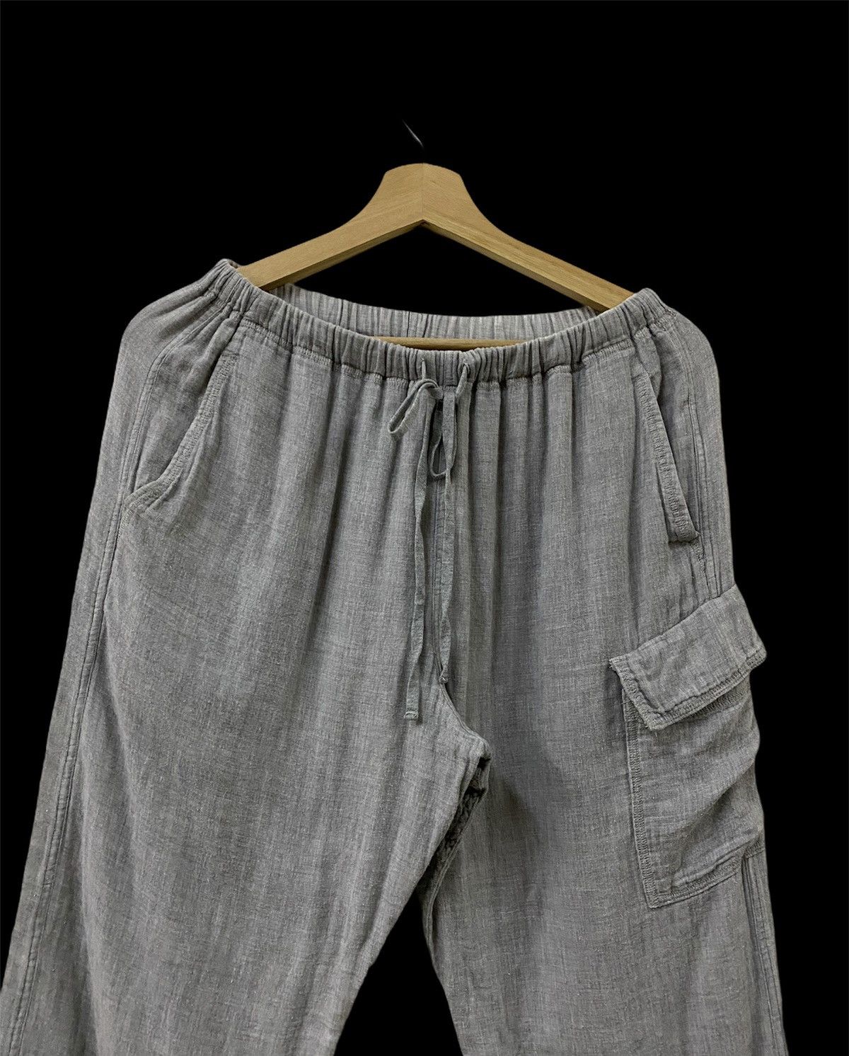 Yohji Yamamoto Vtg Yohji Yamamoto Cotton Drawstring Style Gabardine Pants Size US 30 / EU 46 - 10 Thumbnail
