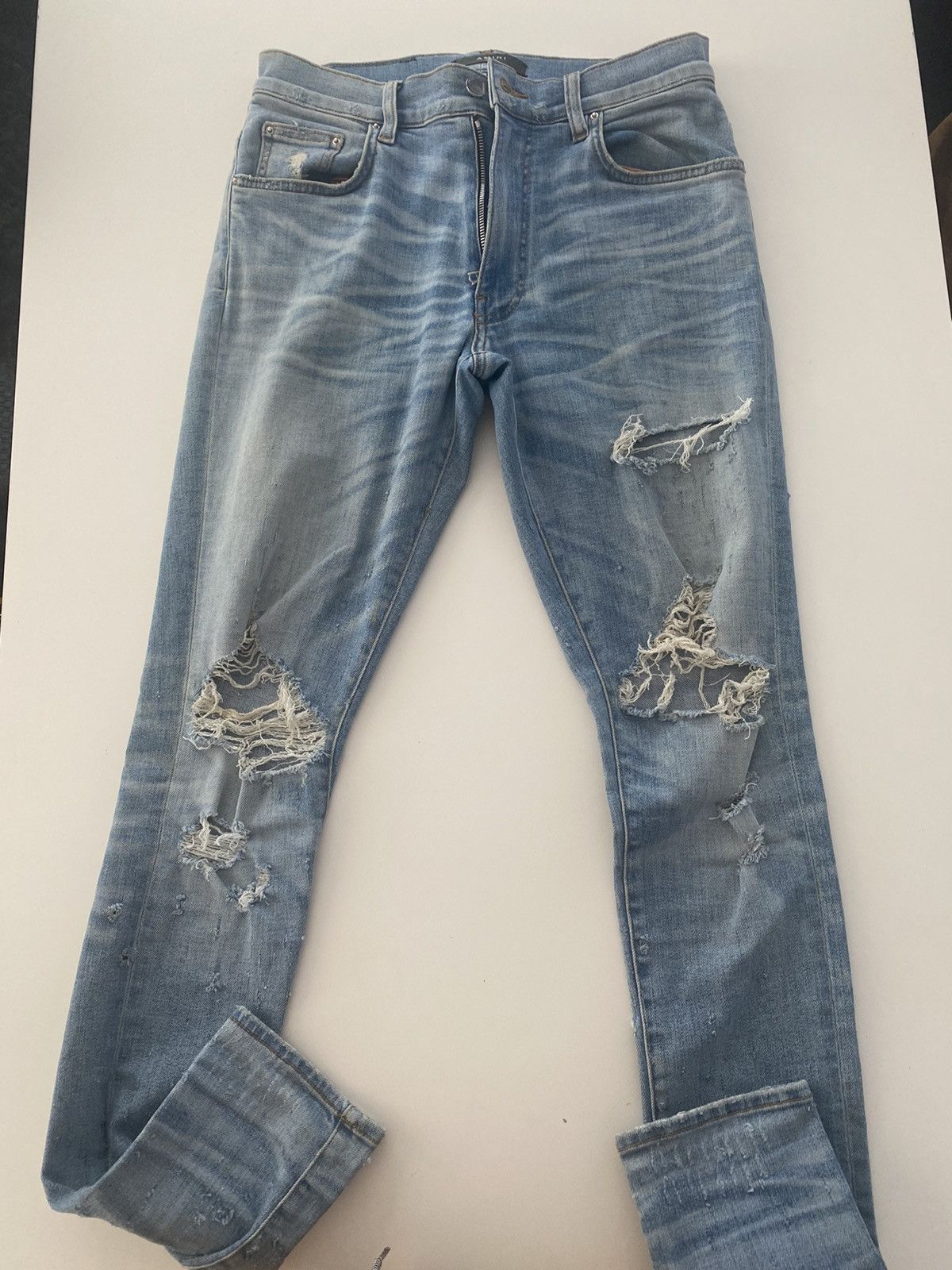 Amiri Amiri Jeans With Holes | Grailed