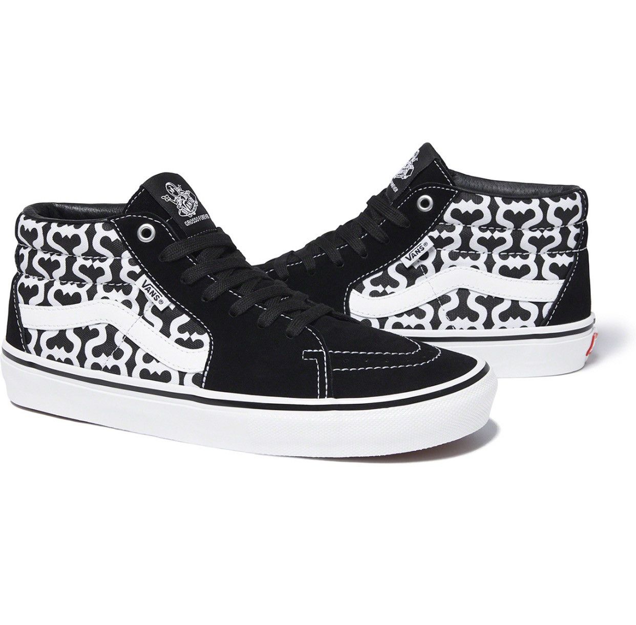 Supreme × Vans Supreme Monogram S Logo Skate Grosso Mid Black SS21 Size US 11 / EU 44 - 5 Thumbnail