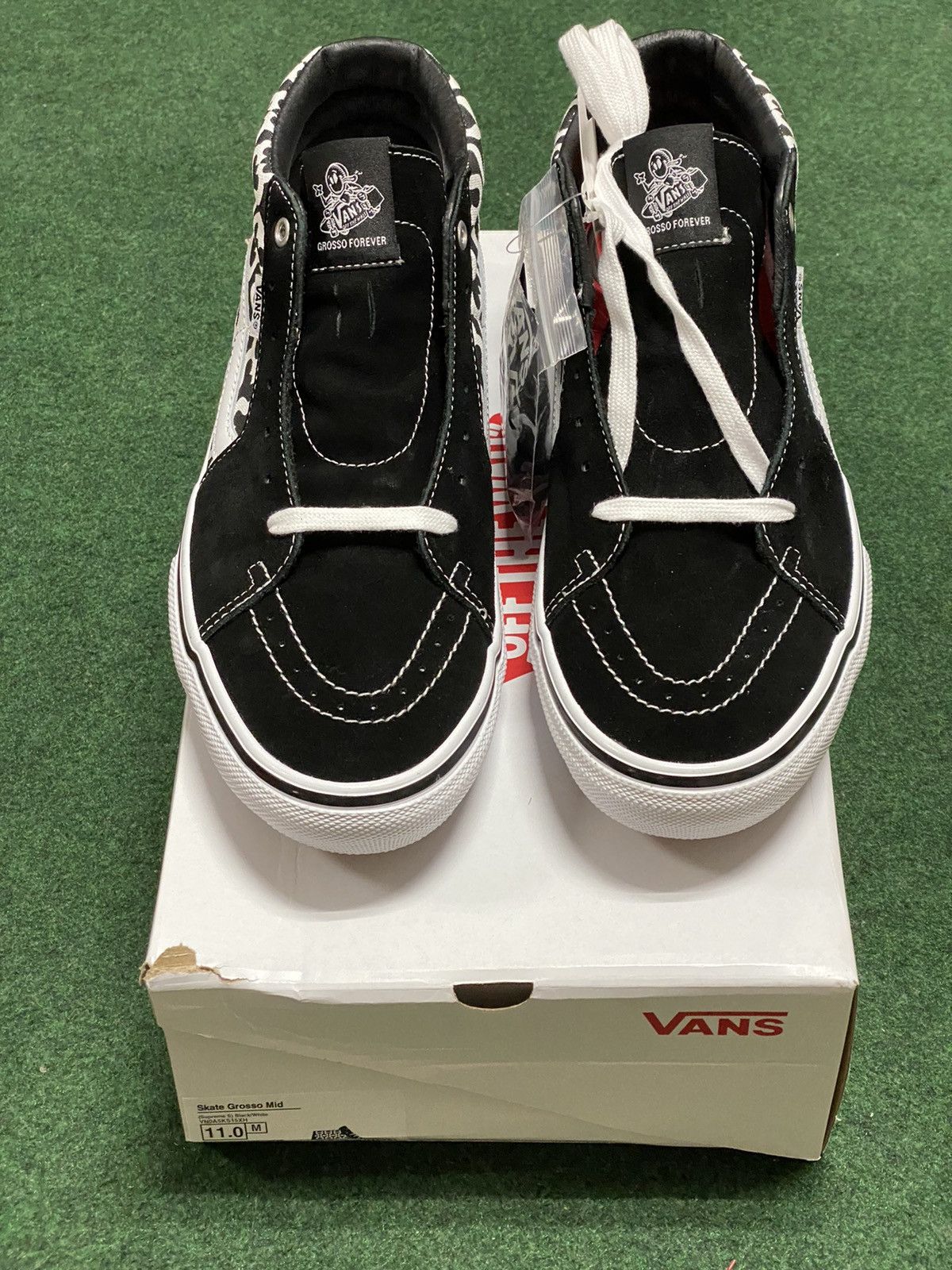 Supreme × Vans Supreme Monogram S Logo Skate Grosso Mid Black SS21 Size US 11 / EU 44 - 2 Thumbnail