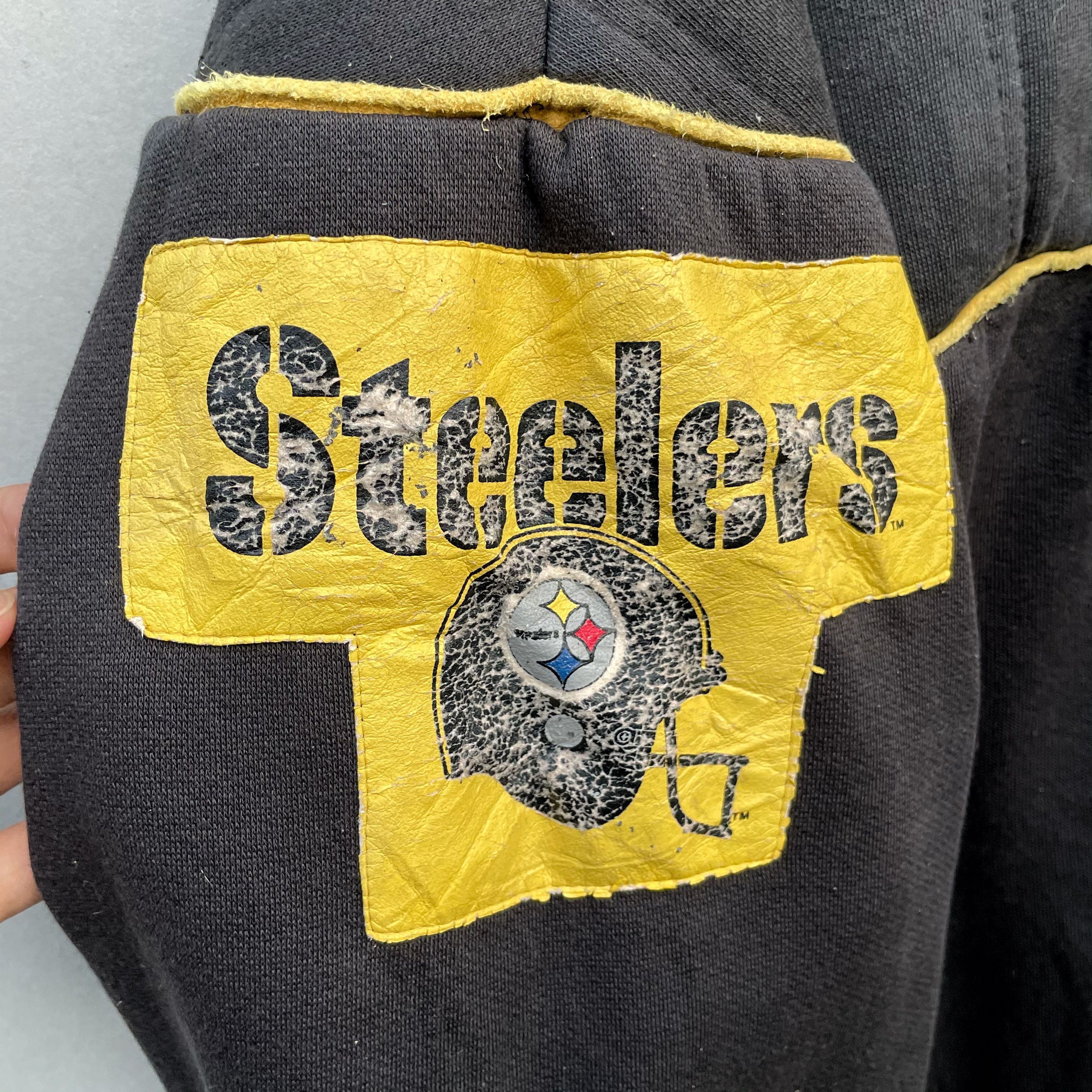 Nike × Vintage Rare💥 80s Nike Pittsburgh Steeler Big Logo Hafzip Size US M / EU 48-50 / 2 - 8 Thumbnail
