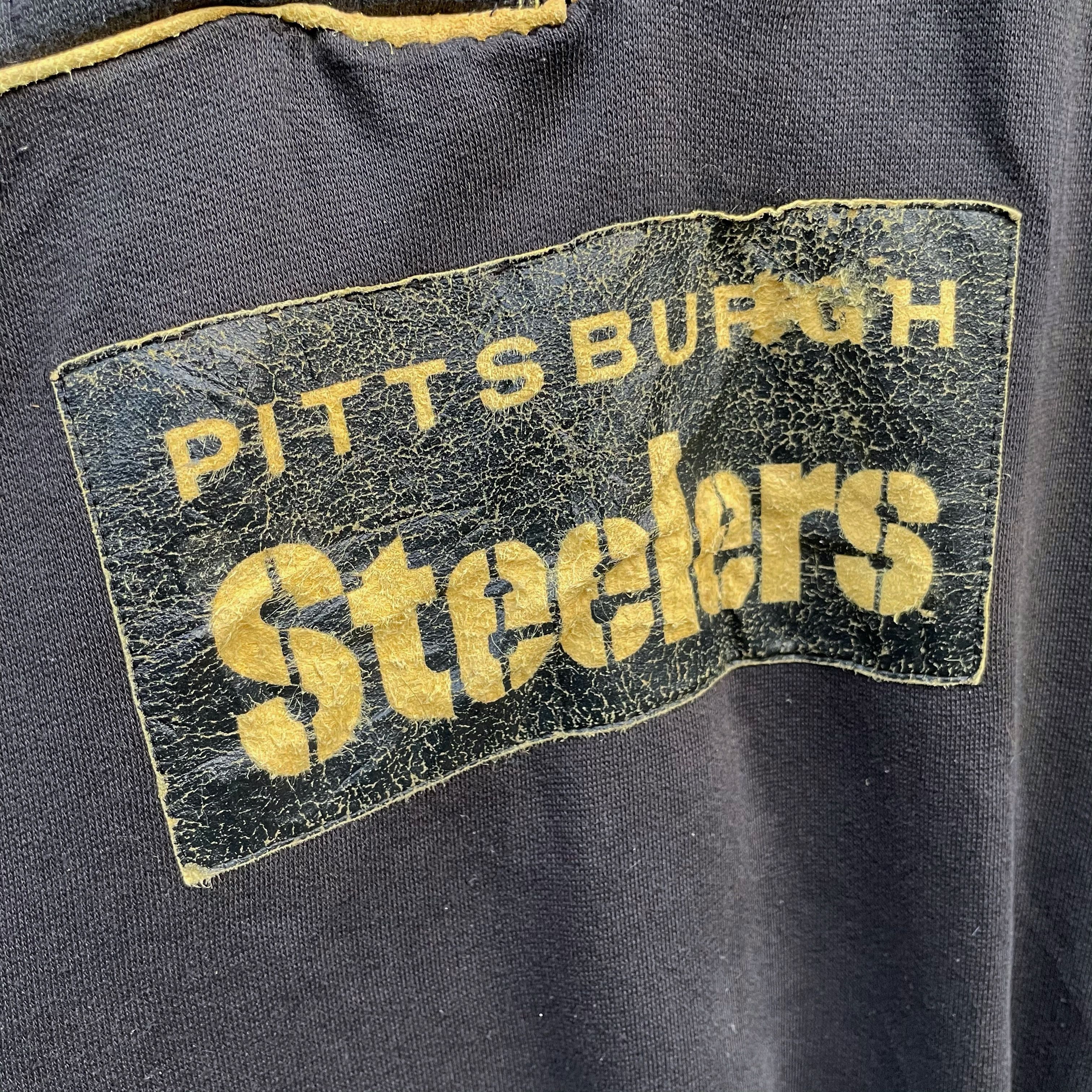 Nike × Vintage Rare💥 80s Nike Pittsburgh Steeler Big Logo Hafzip Size US M / EU 48-50 / 2 - 11 Thumbnail