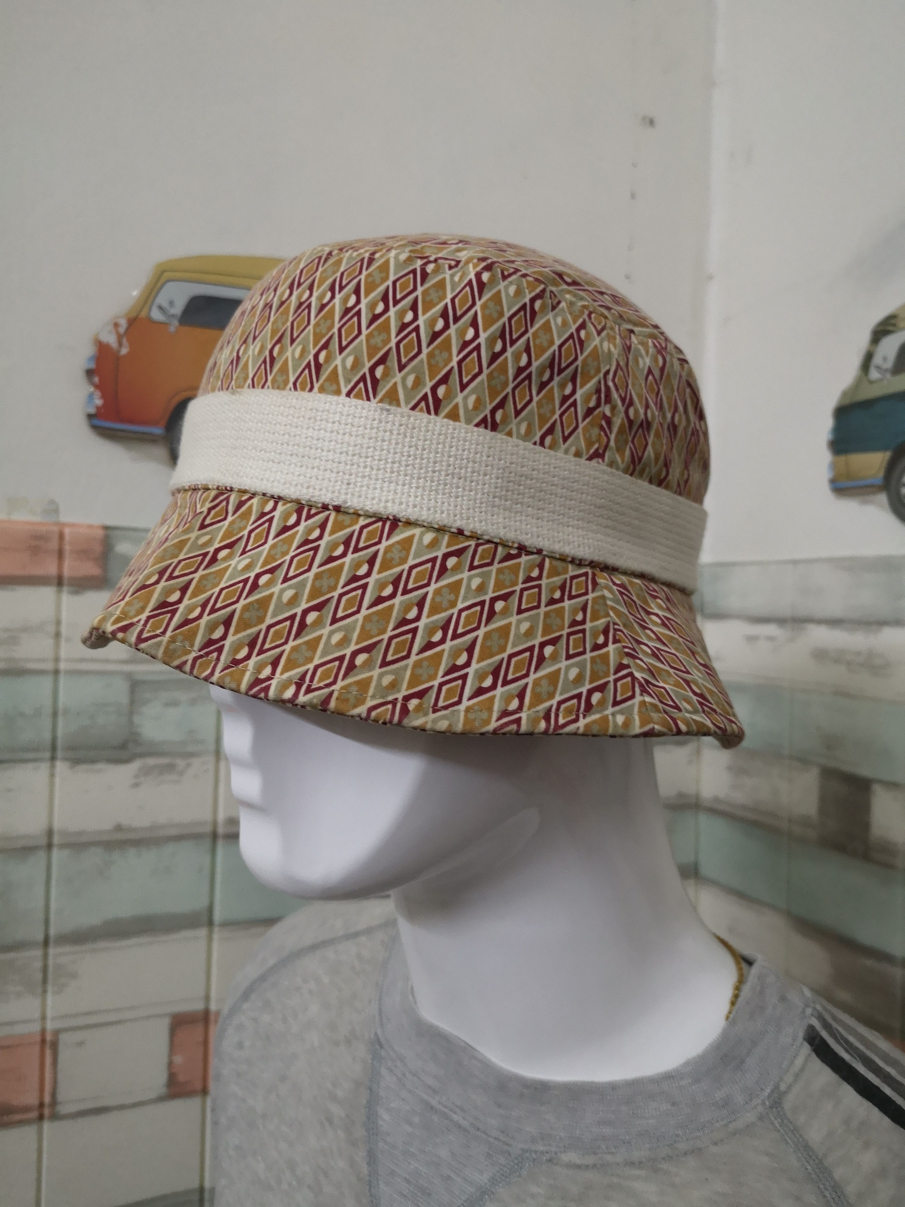 Japanese Brand × Michel Klein × Vintage MICHEL KLEIN NATIVE DESIGNER BUCKET HAT Size ONE SIZE - 8 Thumbnail