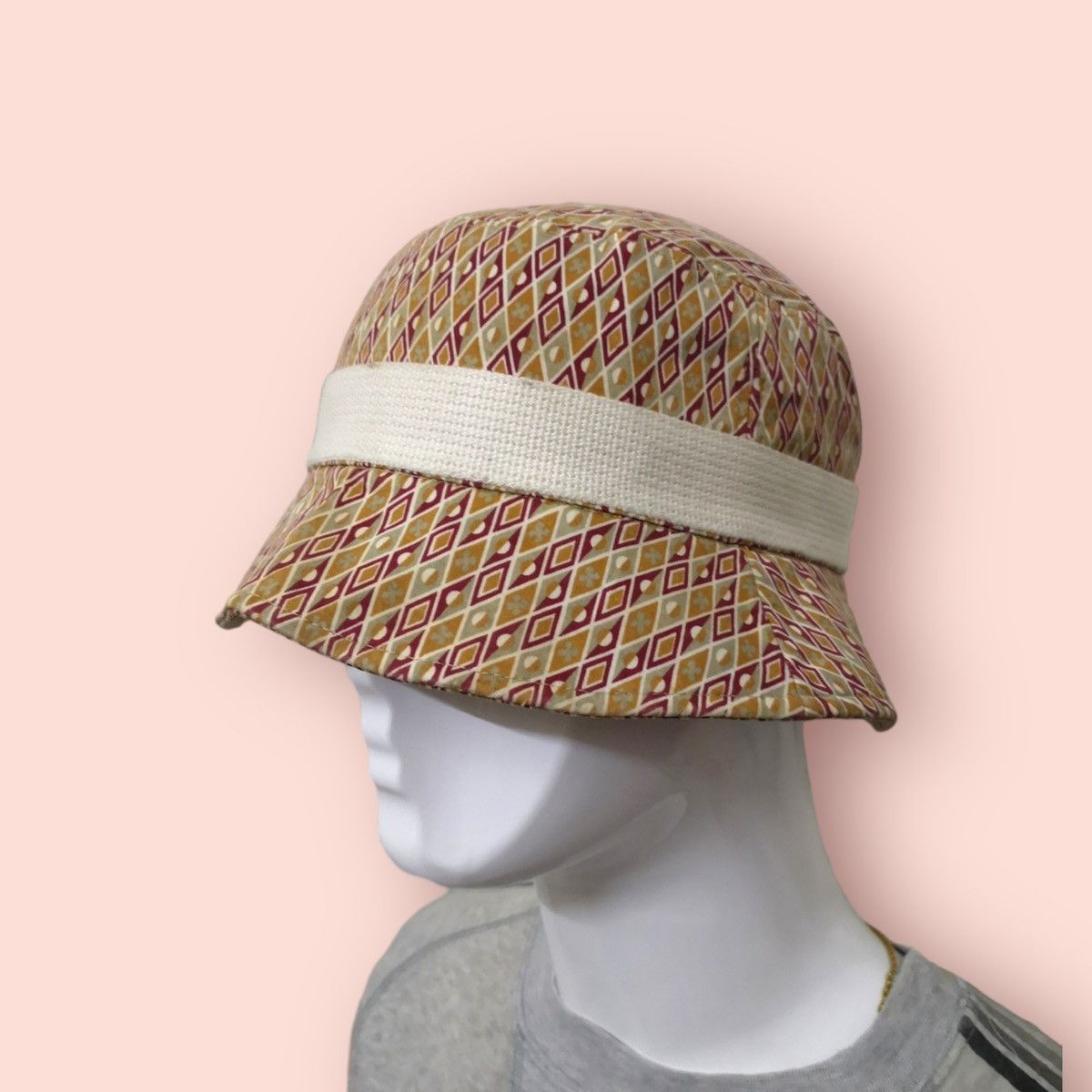 Japanese Brand × Michel Klein × Vintage MICHEL KLEIN NATIVE DESIGNER BUCKET HAT Size ONE SIZE - 1 Thumbnail