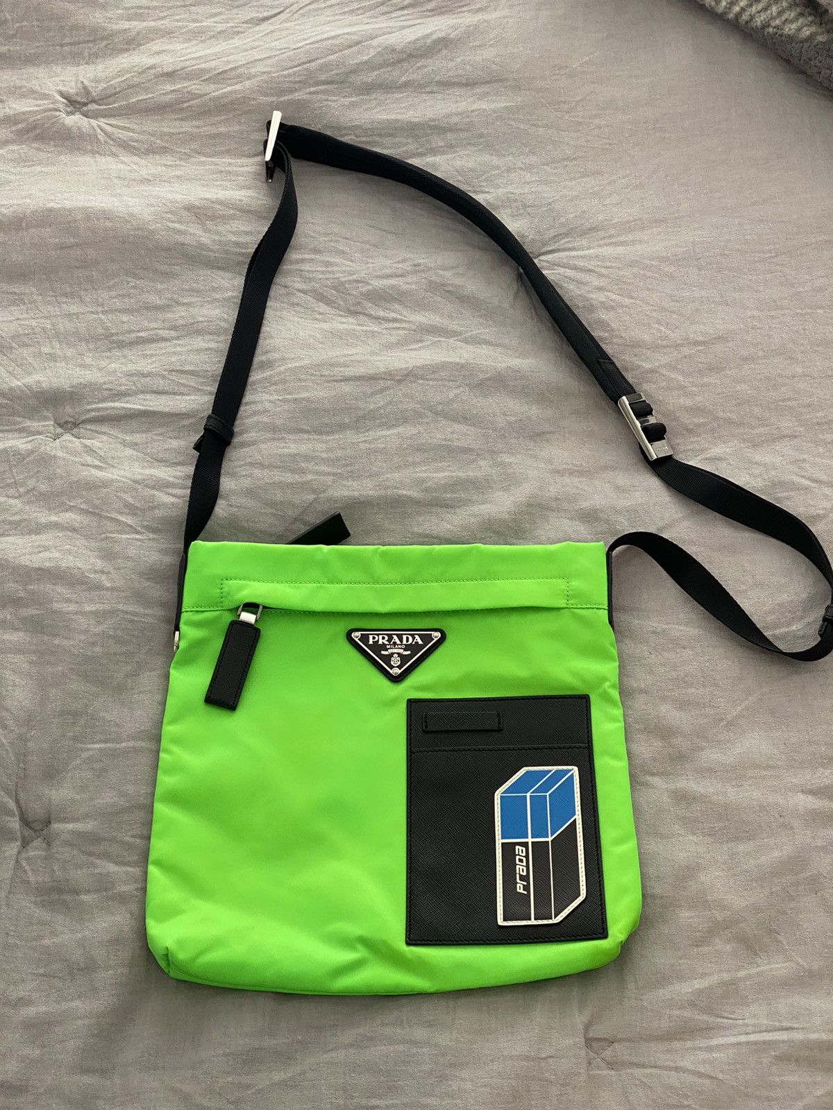 Prada neon green online bag