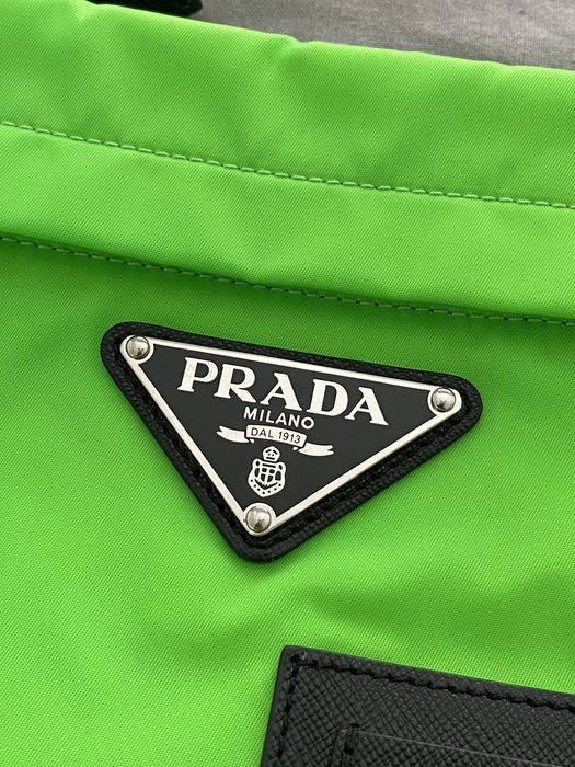 Prada Neon Green Padded Tote Bag