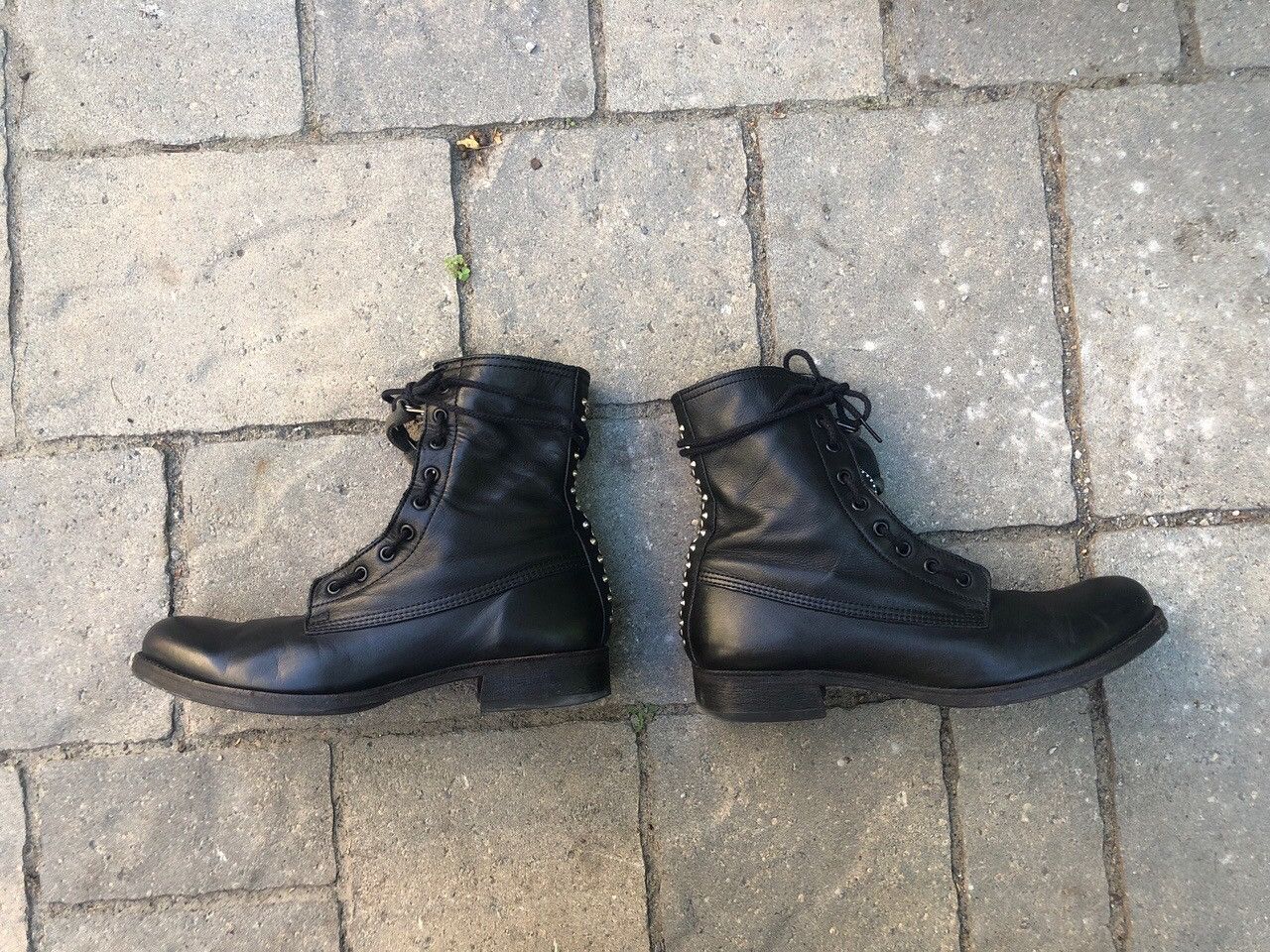 used undercover 11SS Zip studs boots
