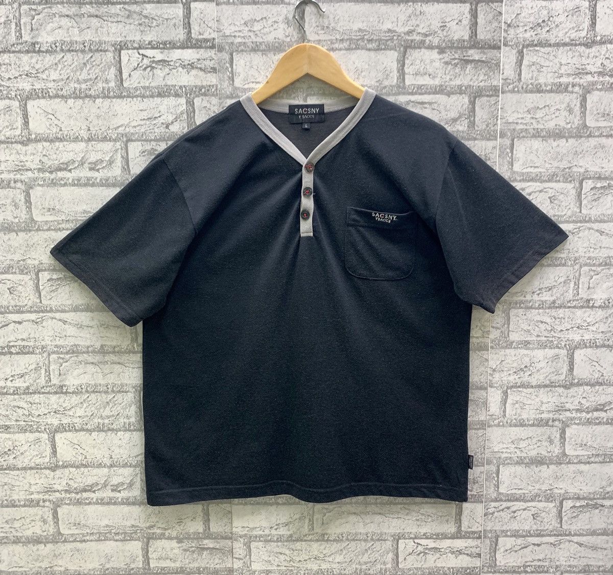 Yohji Yamamoto Vintage Sacsny Y’saccs By Yohji Yamamoto Style Half Button Size US L / EU 52-54 / 3 - 1 Thumbnail
