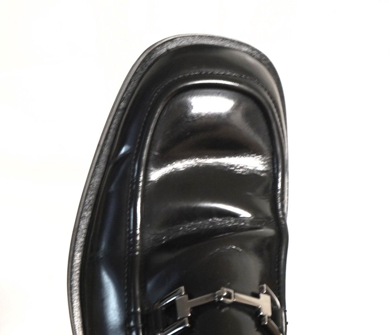 Gucci Slip Ons Loafers Black Leather Horsebit Mules Princetown Size US 10 / EU 43 - 7 Thumbnail