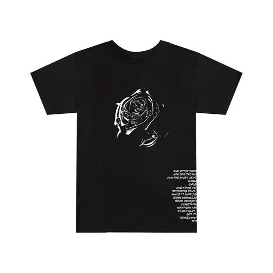Designer × Vlone Vlone x Pop Smoke tracklist rose t-shirt