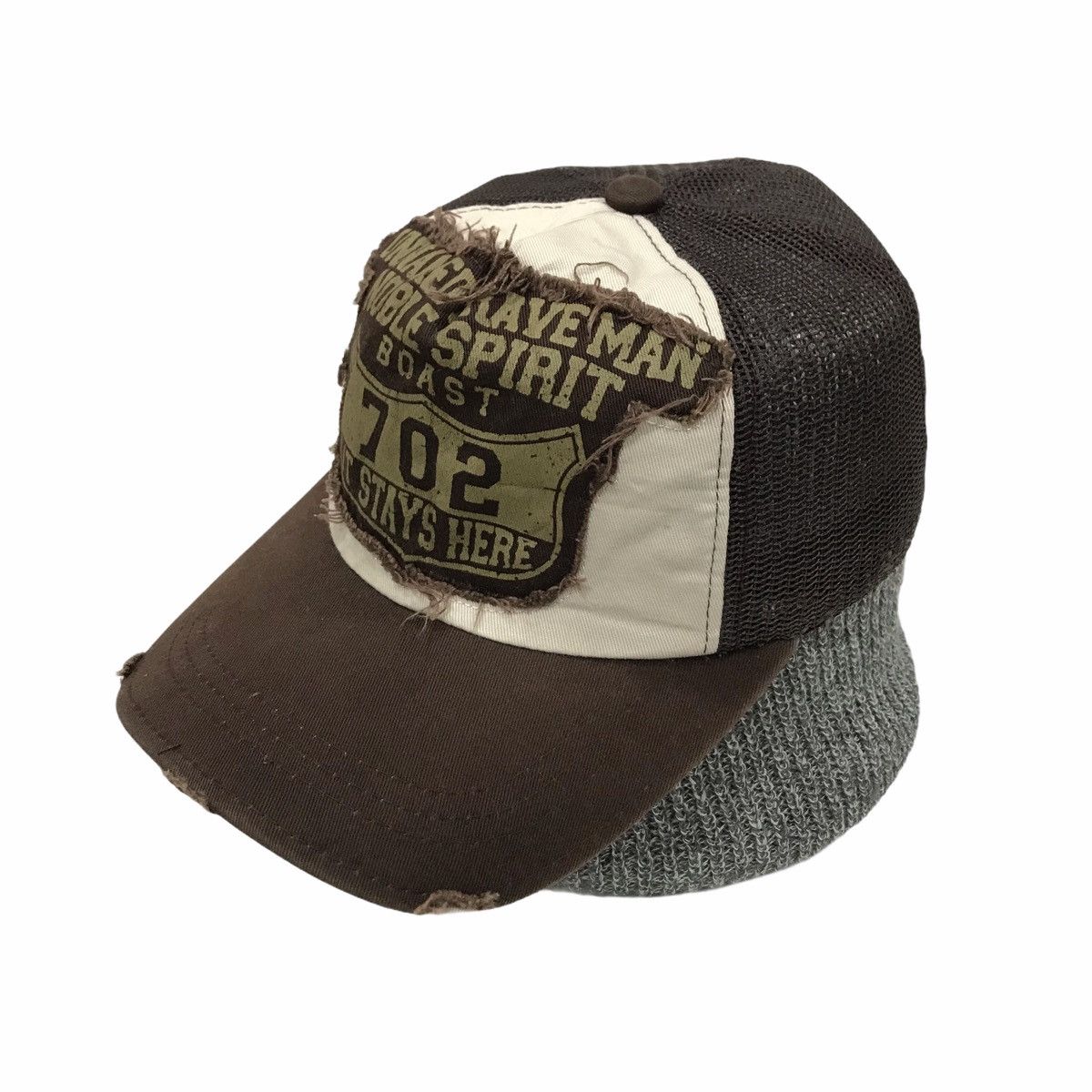 Designer Unamed Brave Man Noble Spirit Distressed Trucker Hats Caps Size ONE SIZE - 2 Thumbnail