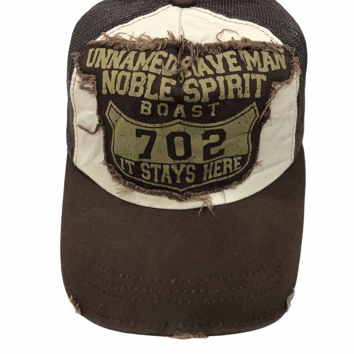 Designer Unamed Brave Man Noble Spirit Distressed Trucker Hats Caps Size ONE SIZE - 4 Thumbnail